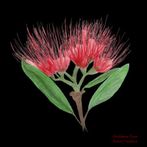 Pohutukawa Flower - Syzmik Unisex Multi-pocket Hoodie Design